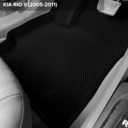 3D коврики EVA с бортами Kia Rio II седан, хэтчбек (2005-2011)