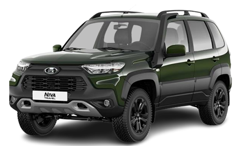 3D коврики EVA с бортами в салон на Lada Niva Travel (2020-н.в.)